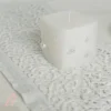 Candela artigianale cubo e perle ARTE PURA