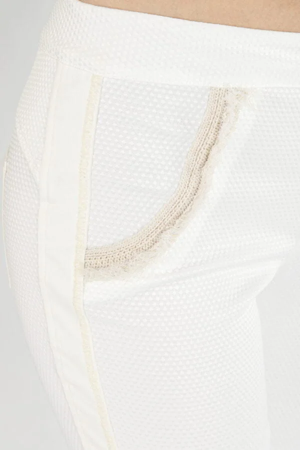 Pantalone bianco in piquet