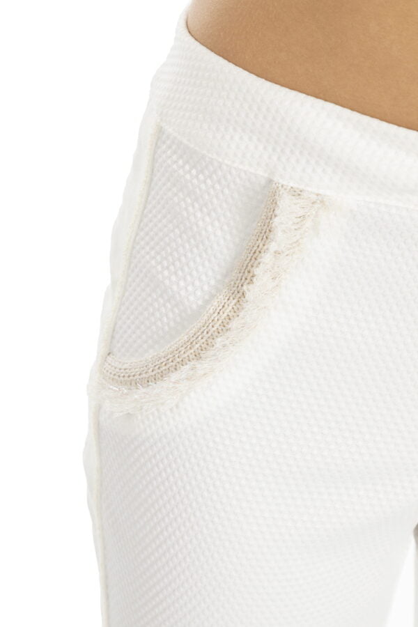 Pantalone bianco in piquet