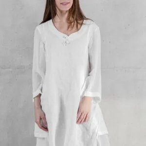 Weißes Leinenkleid - Arte Pura -