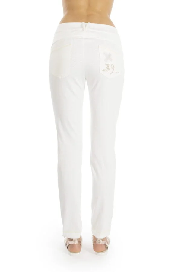 Pantalone bianco in piquet