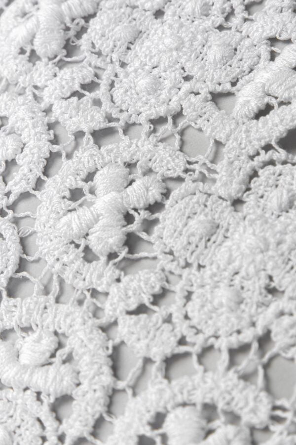 Runner 40x90cm in lino con pizzo "Uncinetto" - immagine 4
