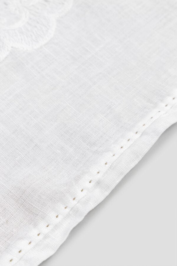 Runner decoro 60x220cm in lino con ricamo Gotico - immagine 3