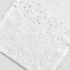 Runner 40x160cm in lino con pizzo gocce e cristalli - immagine 2