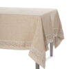 Tovaglia 160x280cm in lino con pizzo "Poema"