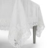 Tovaglia 150x150cm in lino con pizzo "Uncinetto" - immagine 3