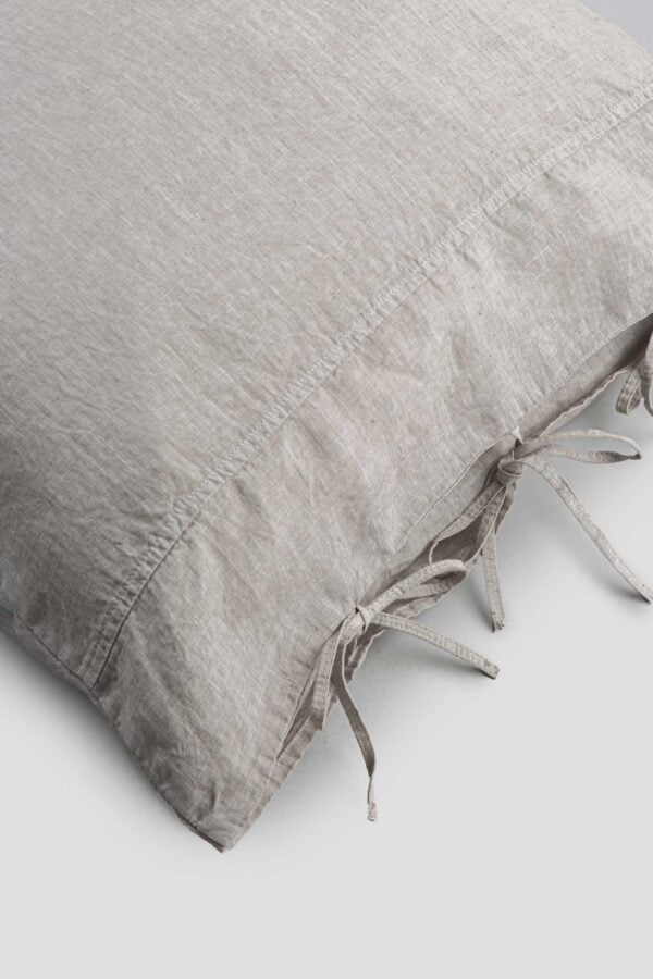 Federa lino leggero con laccetti - immagine 4