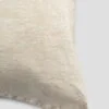 Federa in lino pesante con bottoni 80x80 - immagine 5