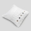 Federa decoro 40x40 in lino pesante con pizzo Farnese - immagine 3