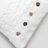 Federa decoro 40x40 in lino pesante con pizzo Farnese - immagine 4
