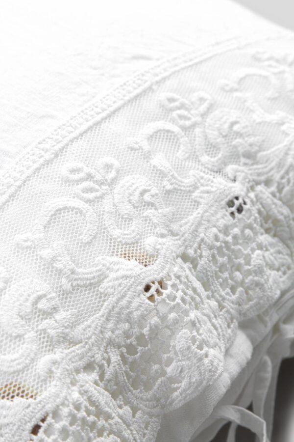 Federa in lino leggero con pizzo Tulle - immagine 4