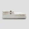 Set letto matrimoniale in lino leggero pizzo Elegante - immagine 2