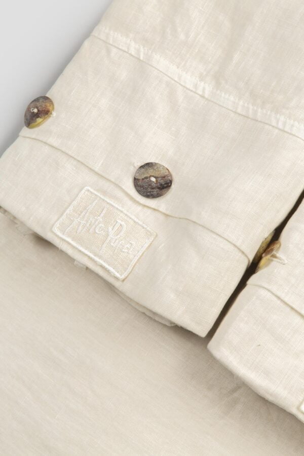 Set matrimoniale in lino leggero color beige - immagine 5