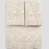 Set matrimoniale in lino leggero beige rosato con pizzo Nappine - immagine 2