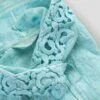 Accapatoio in lino pesante con cappuccio e pizzo Poema - immagine 7