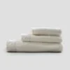 Set bagno viso, ospite e telo in spugna con pizzo Armonia - immagine 8