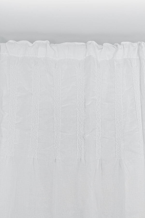 Tenda in lino leggero con ricamo elasticato - immagine 3
