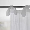 Tenda in lino leggero e organza con cuciture in rilievo - immagine 2