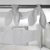 Tenda in lino e organza con ricamo Onde - immagine 2