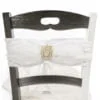 Fascia decorativa in lino e organza per sedia e tenda