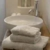 Telo bagno in spugna con pizzo Elegante - immagine 3