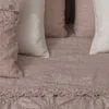 Set letto matrimoniale in lino leggero pizzo Armonia - immagine 8