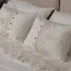 Set letto matrimoniale in lino leggero pizzo Elegante - immagine 6