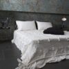 Federa decoro in lino pesante con laccetti