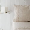 Set matrimoniale in lino leggero beige rosato con pizzo Nappine - immagine 6