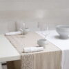 Tovaglia 140x200cm in lino con pizzo “Farnese”