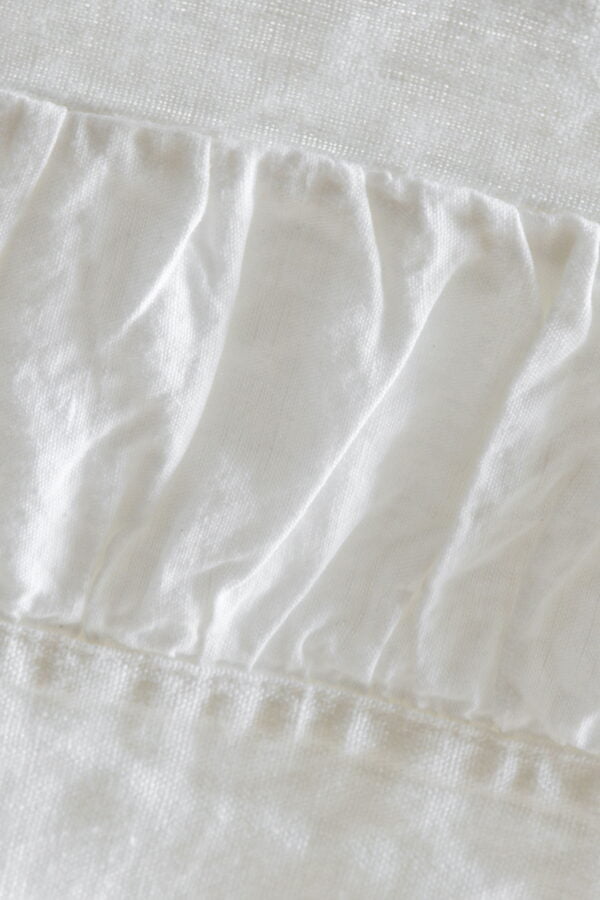 Tovaglia 150x150cm in lino con cornice e goffratura - immagine 5