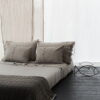 Set letto matrimoniale lino leggero con bottoni e pattella - immagine 8