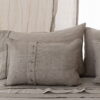 Set letto matrimoniale lino leggero con bottoni e pattella - immagine 9