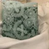 Candela cubo piccolo con pizzo uncinetto - immagine 5