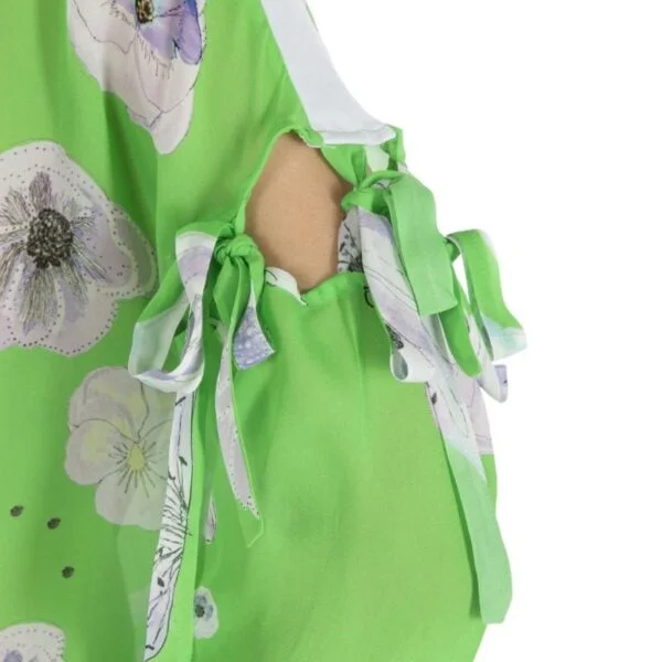 Camicia verde fantasia floreale - immagine 6