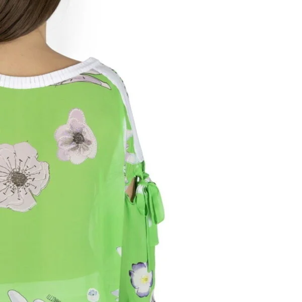 Camicia verde fantasia floreale - immagine 3