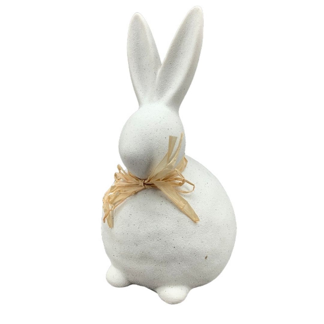 White Ceramic Easter Decoration  Easter Easter Rabbits Ceramic