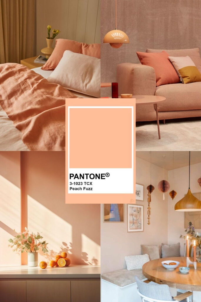pantone2024 peach fuzz home design