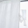 leinen und organza vorhang mit schleifen