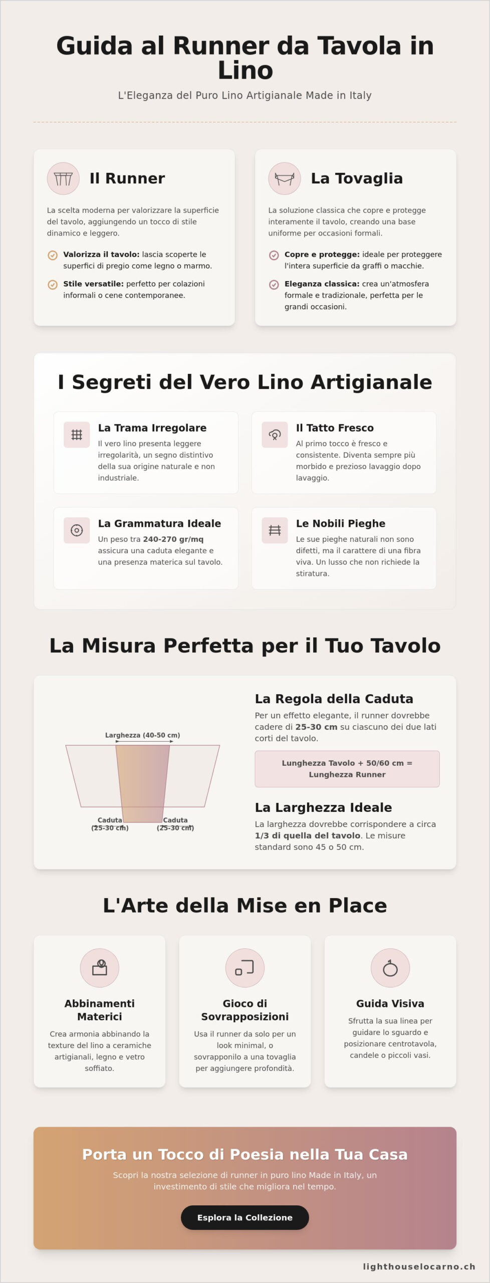 Runner da tavola in lino Made in Italy: guida all’eleganza artigianale